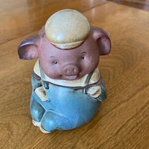 Vintage UCTCI Japan Gempo Pottery Pig Trinket Jar Ceramic